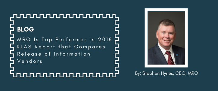 MRO is top Performer in 2018 by: Stephen Hynes, CEO, MRO
