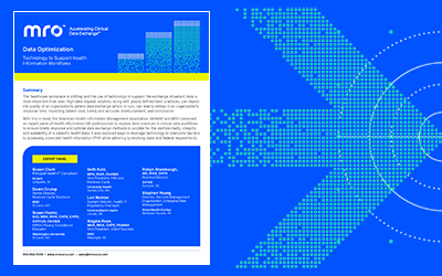 White Paper: Data Optimization: Technology to Support Health Information Workflows