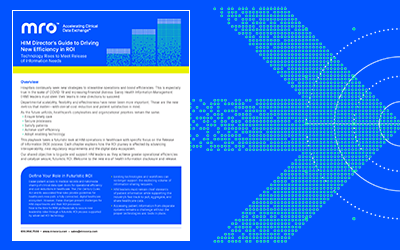 HIM Director’s Guide to Driving New Efficiency in ROI